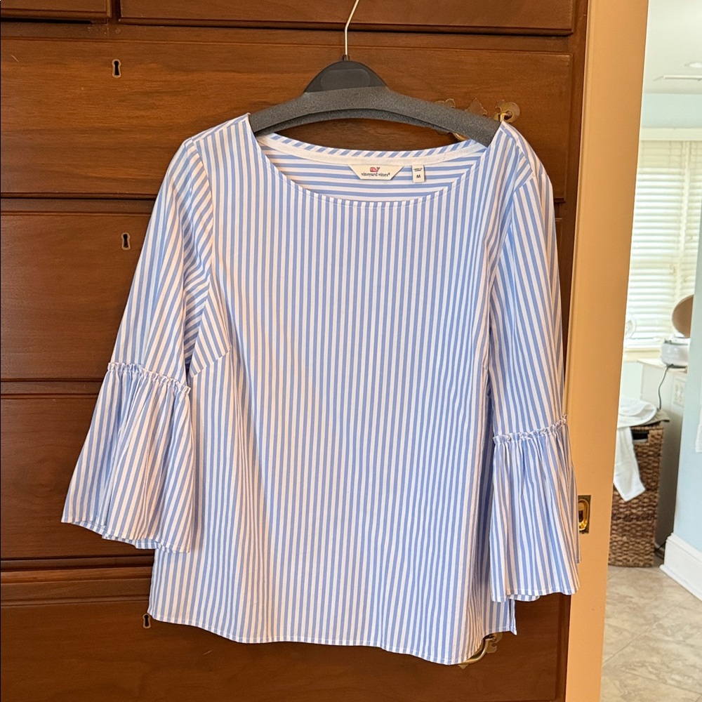 Vineyard Vines Blue and white Striped Women's Top